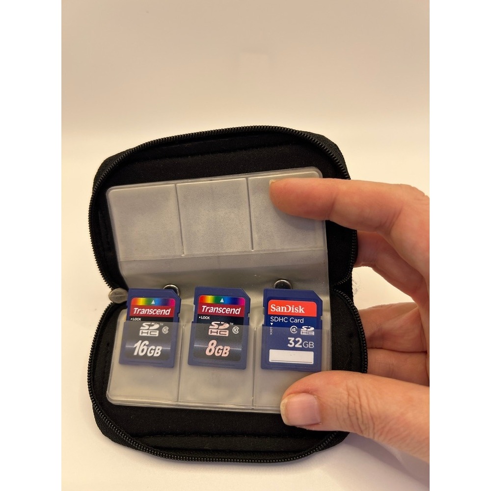 Transcend SanDisk SDHC Cards - Lot of 3 - 8GB 16GB 32GB - Camera / Video - Case